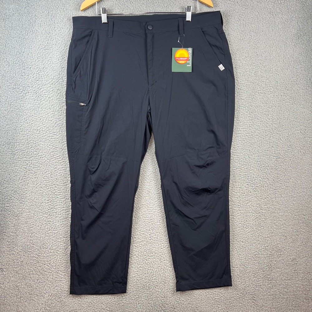 LL Bean Access Trail Pants Mens 40x29 Gray SunSmart UPF 50+ Hiking 524788 NEW